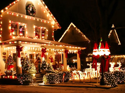 SONY DSC this image shows holiday lights in Rancho Cordova, CA